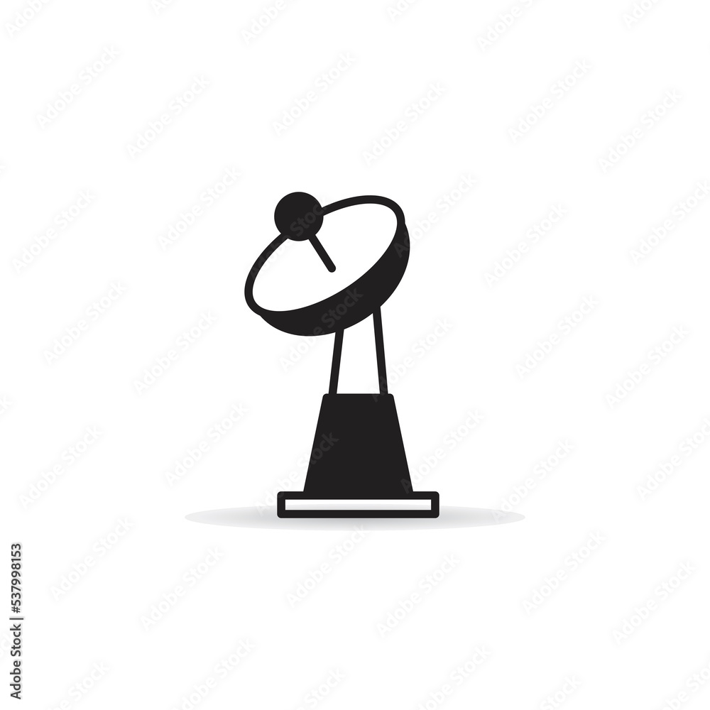 satellite receiver tower icon on white background satellite receiver tower icon on white background