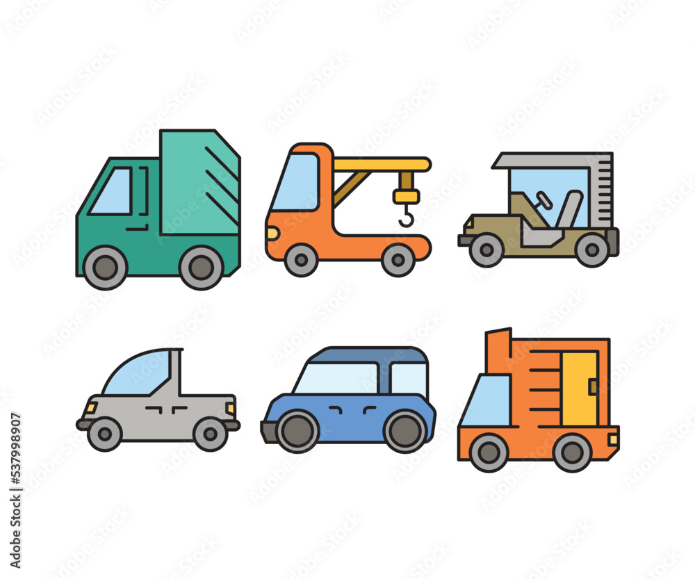 car and transportation icons set vector illustration car and transportation icons set vector illustration