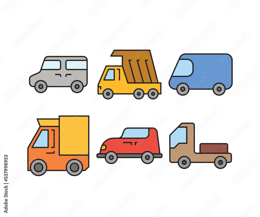 car and transportation icons set vector illustration car and transportation icons set vector illustration