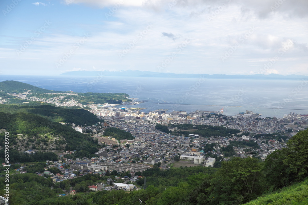 俯瞰で見る小樽市