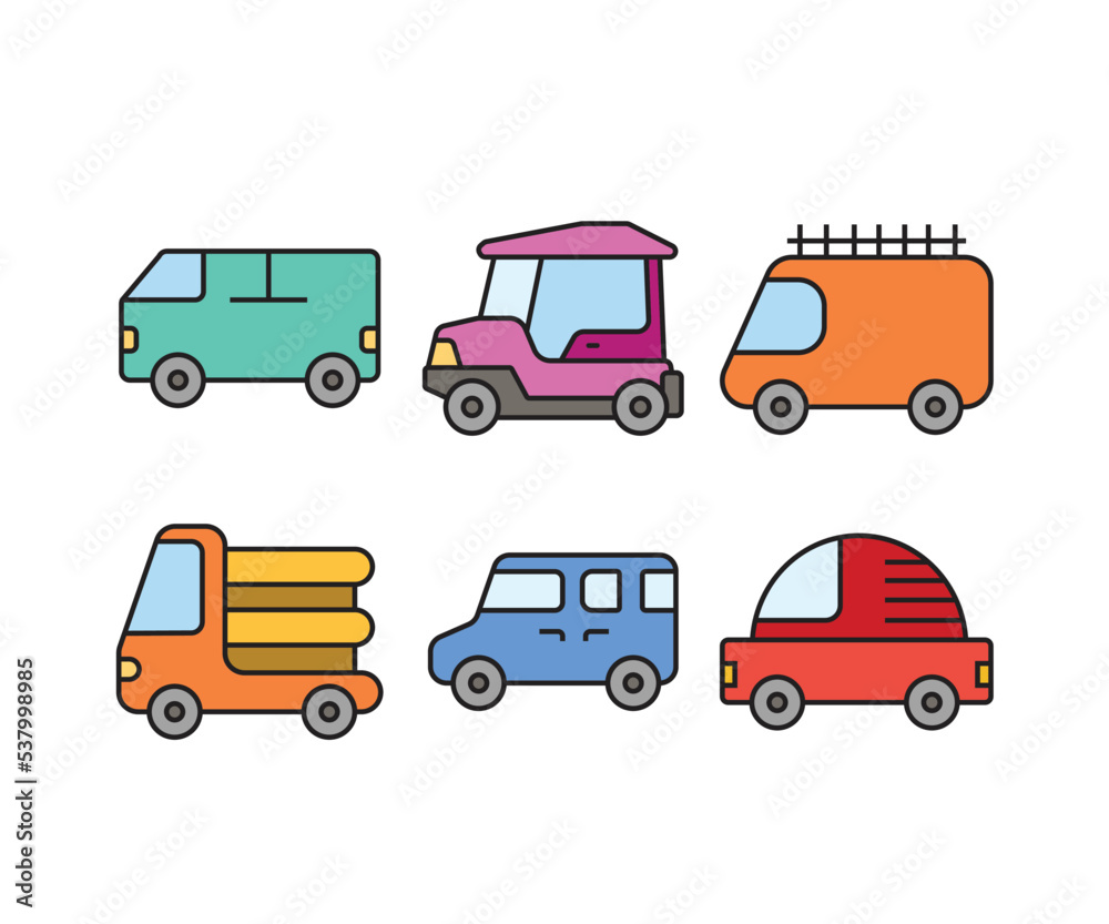 car and transportation icons set vector illustration car and transportation icons set vector illustration