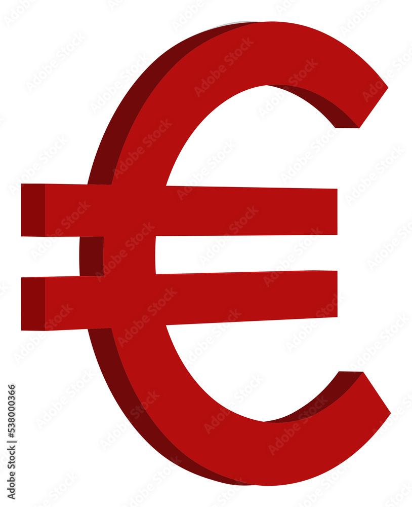 Euro Icon Symbol for Pictogram or Graphic Design Element. Base on Vector Illustration. Format PNG
