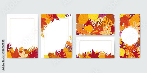 Square frame made of leaves