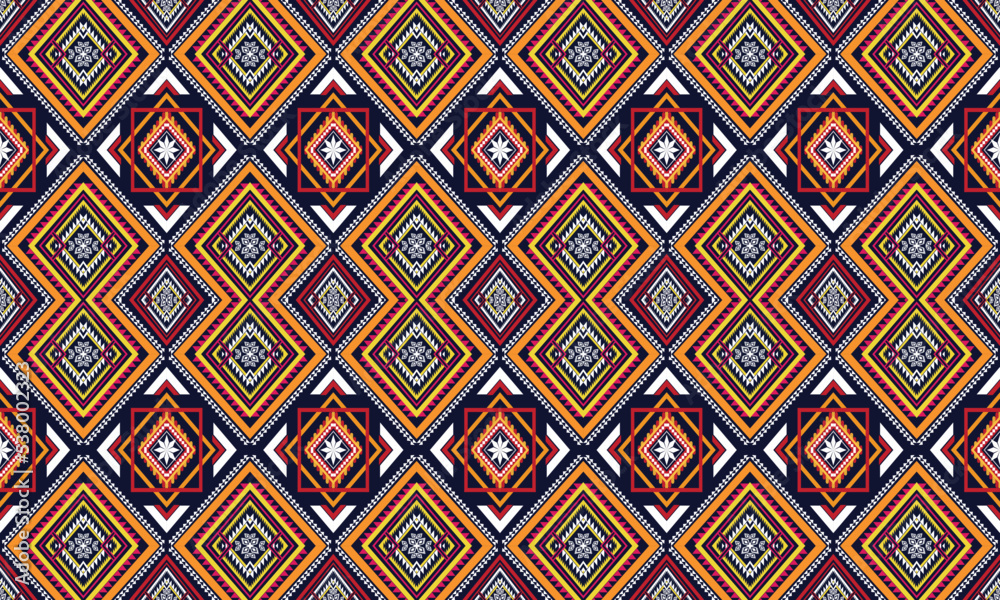 Geometric ethnic pattern for background,fabric,wrapping,clothing,wallpaper,Batik,carpet,embroidery style.