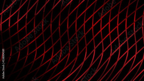 Modern futuristic red net illustration on a black background.