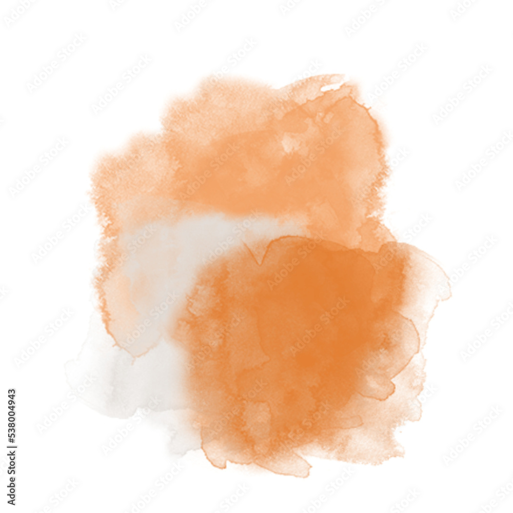 Fototapeta premium Smokey Cloudy Abstract Watercolor Orange Brown