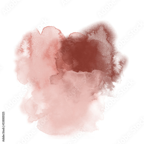 Smokey Cloudy Abstract Watercolor Red Pink