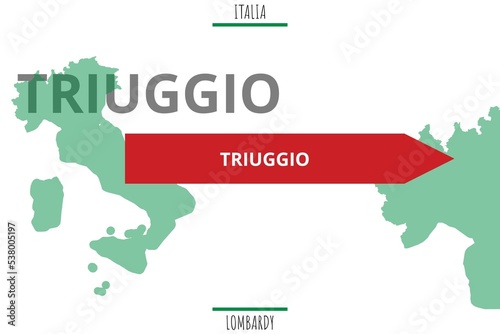 Triuggio: Illustration mit dem Namen der italienischen Stadt Triuggio photo