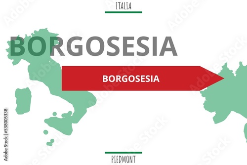 Photos Borgosesia: Illustration mit dem Namen der italienischen Stadt Borgosesia