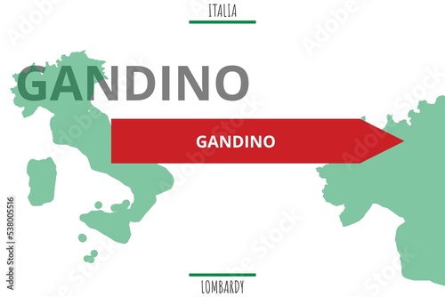 Gandino: Illustration mit dem Namen der italienischen Stadt Gandino photo
