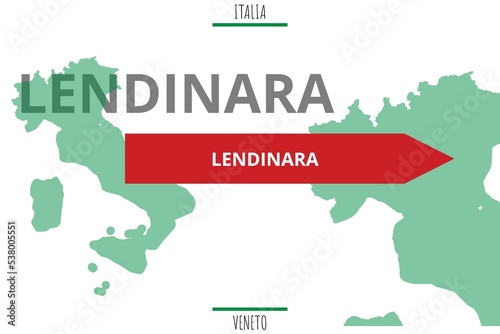 Lendinara: Illustration mit dem Namen der italienischen Stadt Lendinara photo