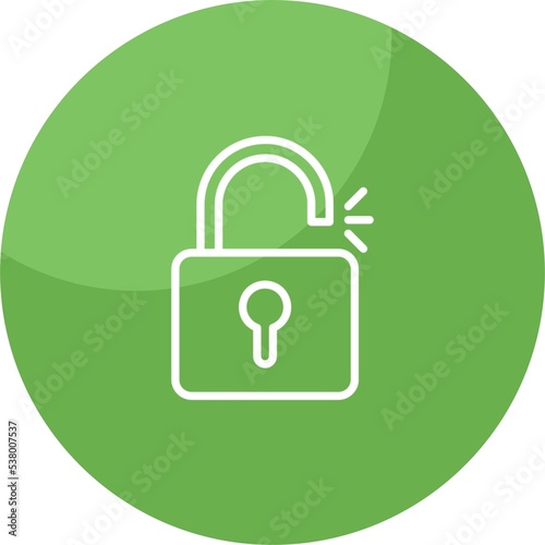 lock icon on green button