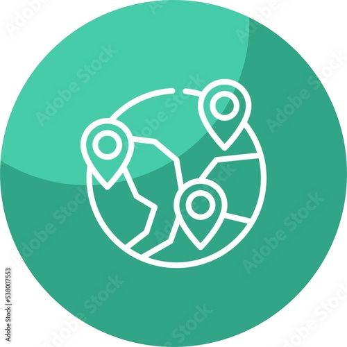 map pointer with icons
