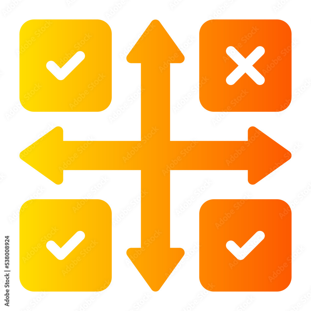 Obraz premium decision gradient icon