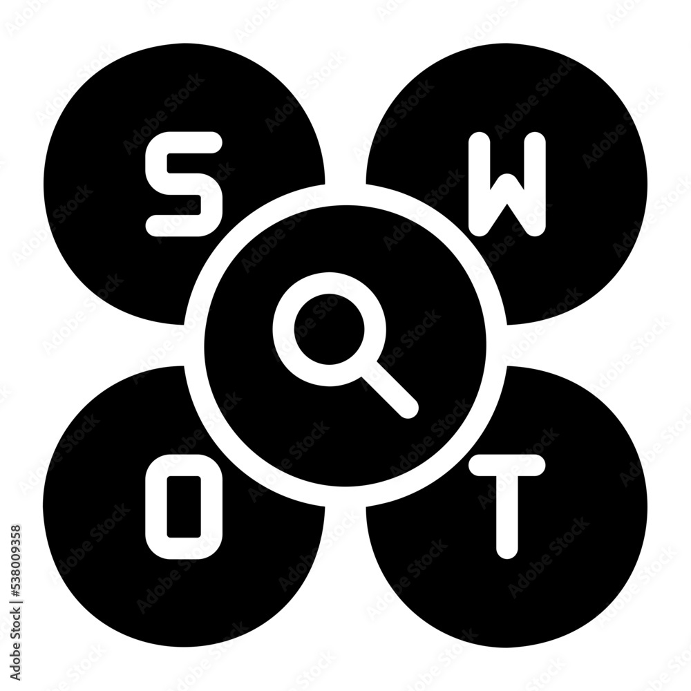 swot analysis glyph icon swot analysis glyph icon