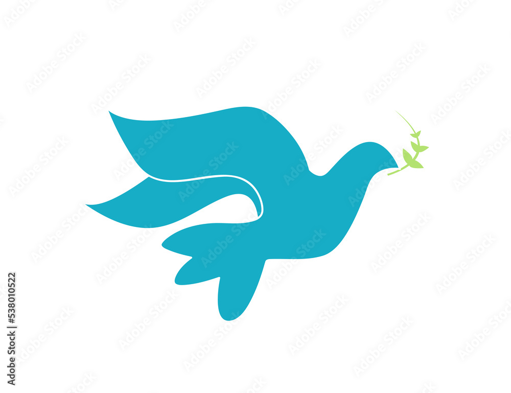 Dove illustration on white background Dove illustration on white background