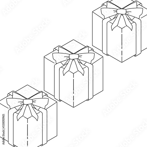  gift boxes with bows , birthday party 