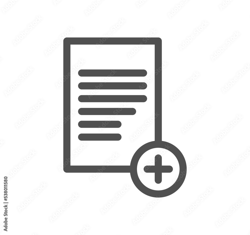 Document icon outline and linear vector. Document icon outline and linear vector.
