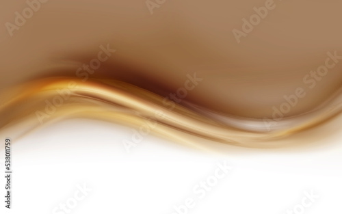 Golden liquid wave flow and gold fluid lines background. Abstract shiny color gold waves luxury wet background. Luxurious wallpaper web design.