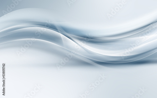 White and grey flow waves background. Futuristic perspective wavy design. Abstract creative graphic for web. Modern business style.