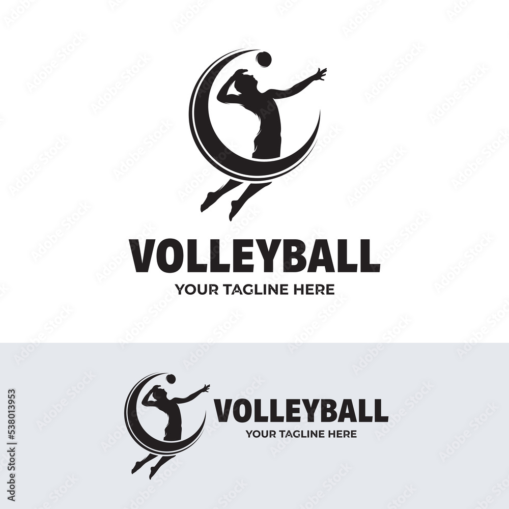 Volleyball sport logo design inspiration Volleyball sport logo design inspiration