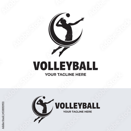 Volleyball sport logo design inspiration