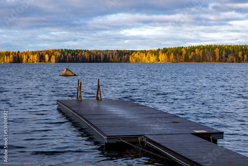 wooden pier on the lake
