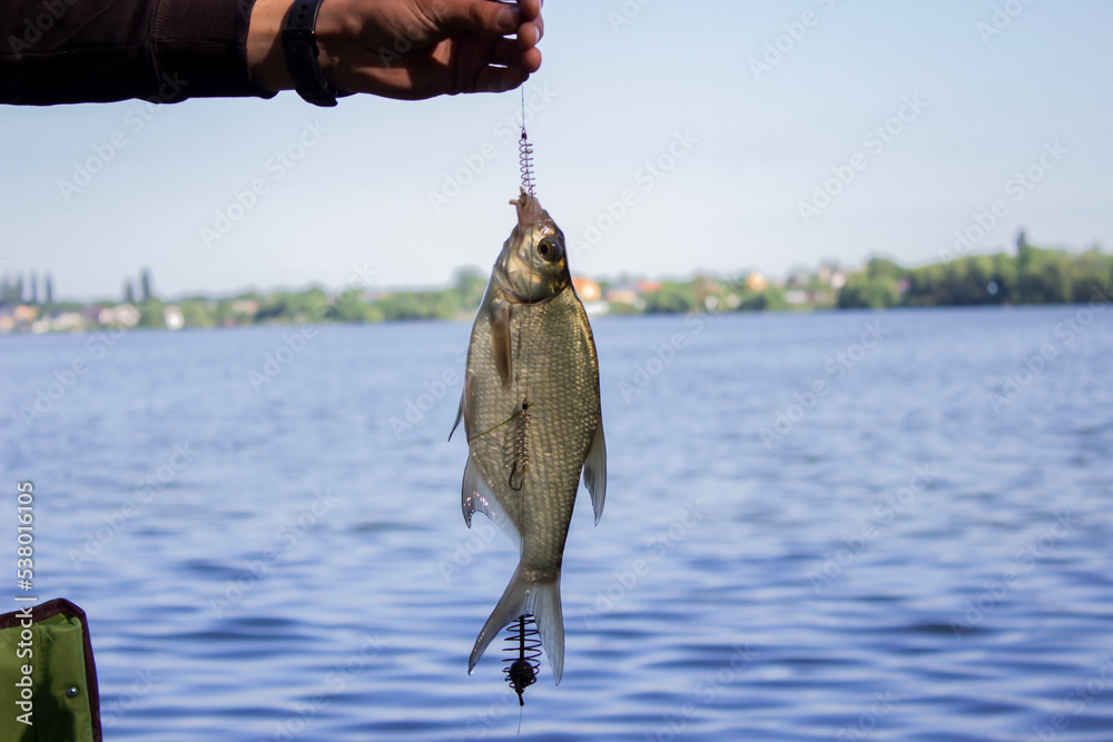 Fishing. Close-up of a fishing hook .
