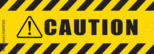 caution icon warning yellow sign. watch your step. vector illustration.