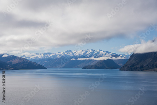 Queenstown Snowy Tipped Mountains in New Zealand