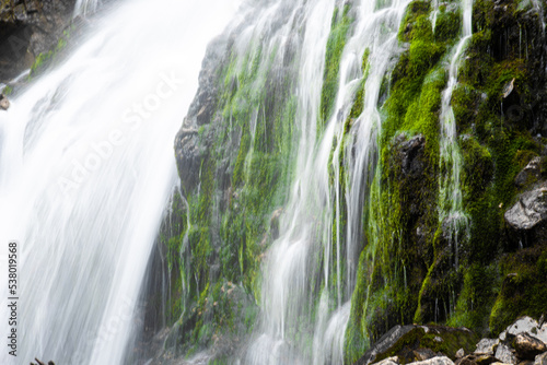 Small waterfall in the beautiful Slovakia nature. Relax time.