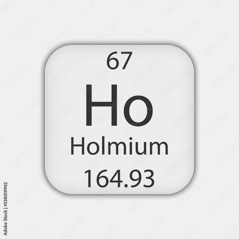 Holmium symbol. Chemical element of the periodic table. Vector illustration. Holmium symbol. Chemical element of the periodic table. Vector illustration.