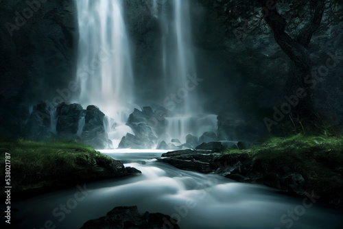 waterfall_nighttime