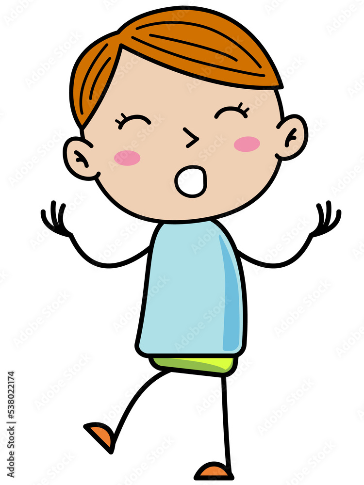Boy Children, Simple doodle cartoon color Boy Children, Simple doodle cartoon color