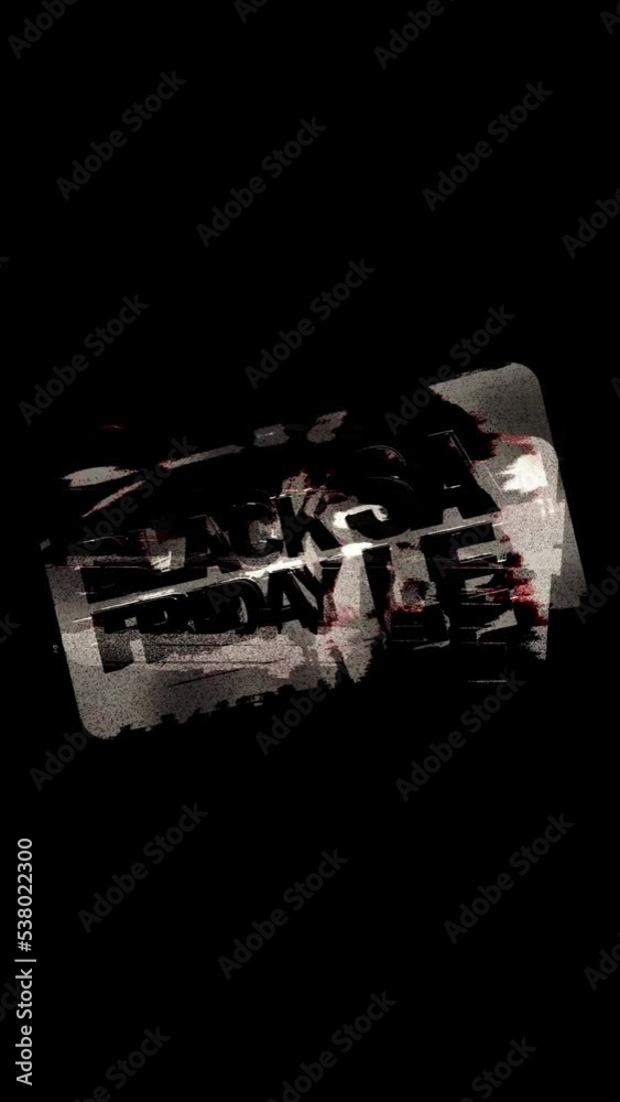 Restrained elegance banner for sales on Black Friday. Rectangular banner. Sale poster of black friday. Design home page sliders for black friday sales on red background. 3d illustration