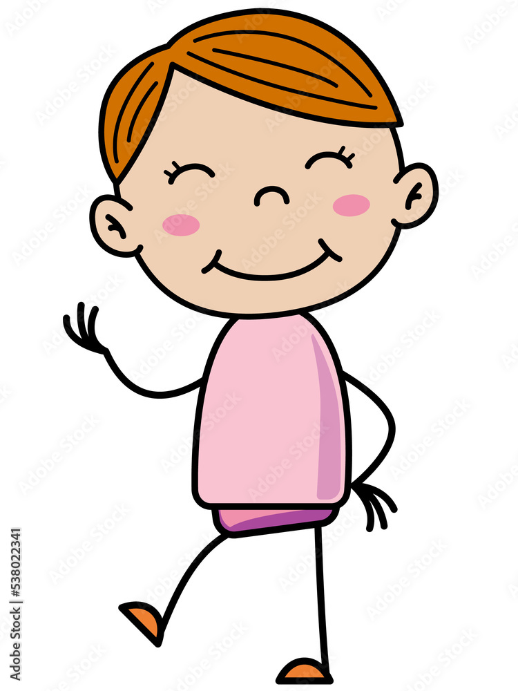 Boy Children, Simple doodle cartoon color Boy Children, Simple doodle cartoon color