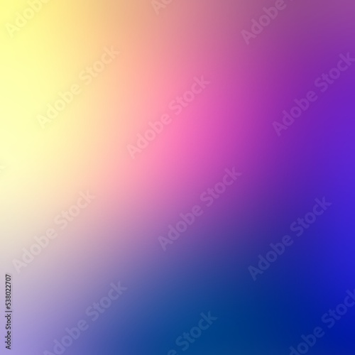 Magenta blue yellow color mix gradient blur abstract backdrop.