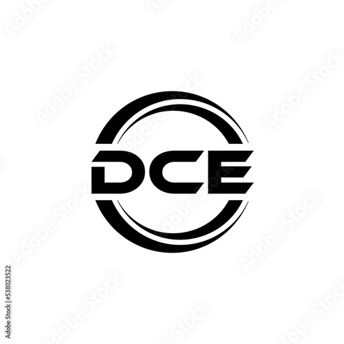 DCE letter logo design with white background in illustrator, vector logo modern alphabet font overlap style. calligraphy designs for logo, Poster, Invitation, etc. photo