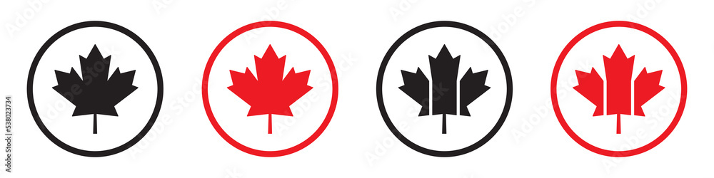 Maple leaf Icon. Maple leaf Canada icon, vector illustration. Maple leaf Icon. Maple leaf Canada icon, vector illustration.