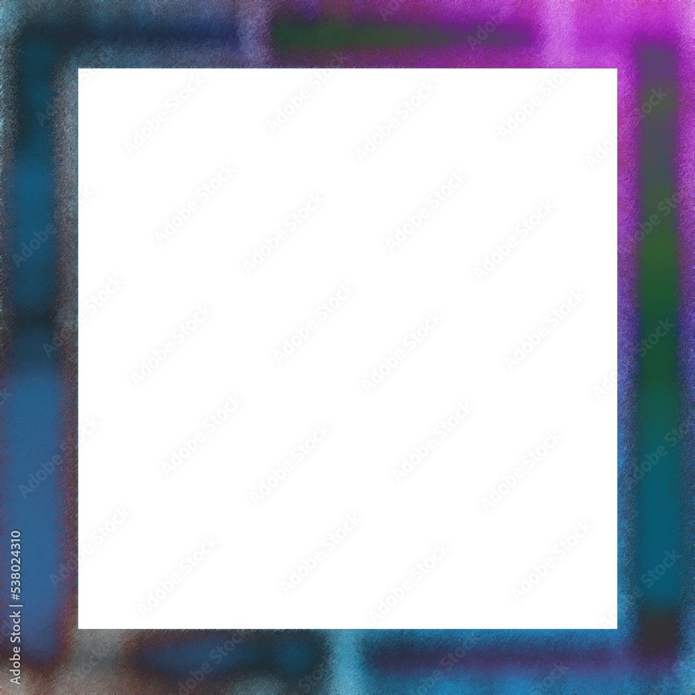 Abstract transparent glitch art border element. Abstract transparent glitch art border element.
