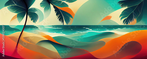 Tropical beach wallpaper photo