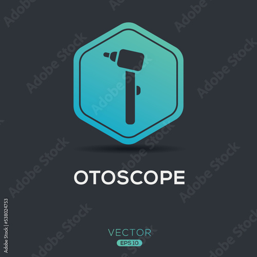 Creative (Otoscope) Icon ,Vector sign.