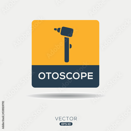 Creative (Otoscope) Icon ,Vector sign.