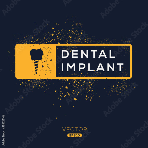 Creative (Dental Implant) Icon ,Vector sign.