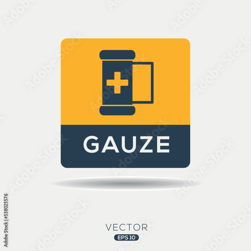 Creative (Gauze) Icon ,Vector sign.