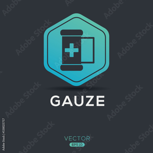 Creative (Gauze) Icon ,Vector sign.