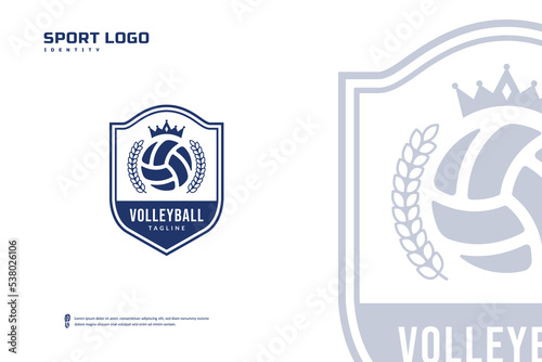 Volleyball club logo  Volleyball tournament emblems template. Sport team badge vector design