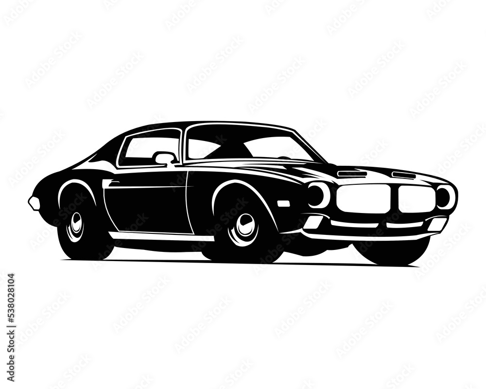  american muscle car 1970s silhouette