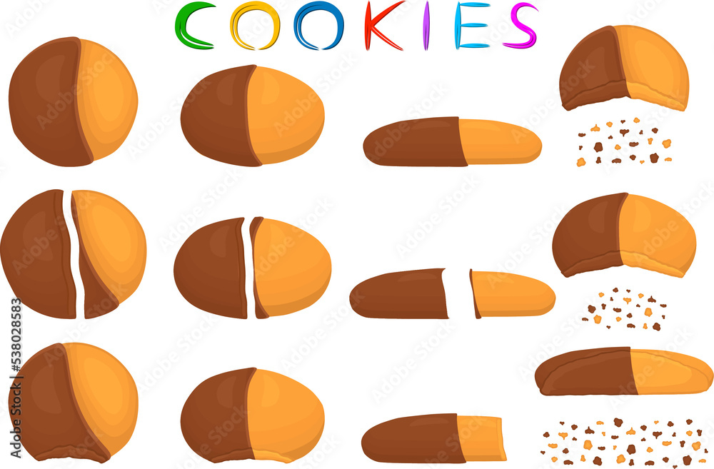 Various sweet tasty cookie