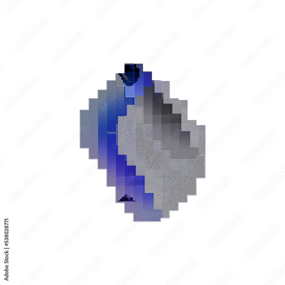 Obraz premium Abstract transparent glitch art texture element.